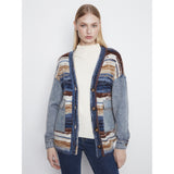 Montana | Veste tricot et jean - Taille : XSMALL - Couleur : Bleu Denim