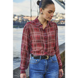 Nell | Blouse à carreaux - Taille : 6 - Couleur : Merlot
