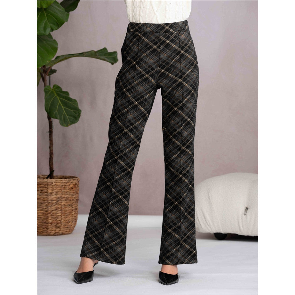 Pantalon à carreaux - Taille : SMALL - Couleur : Noir/Beige