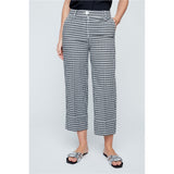 Pantalon à carreaux écourté - Taille : 0 - Couleur : Noir/Blanc
