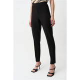 Pantalon a coupe ajustée à enfiler en sergé - Taille : 4 - Couleur : Noir