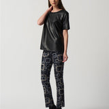 Pantalon à enfiler à imprimé rétro - Taille : 8 - Couleur : Multi/Noir