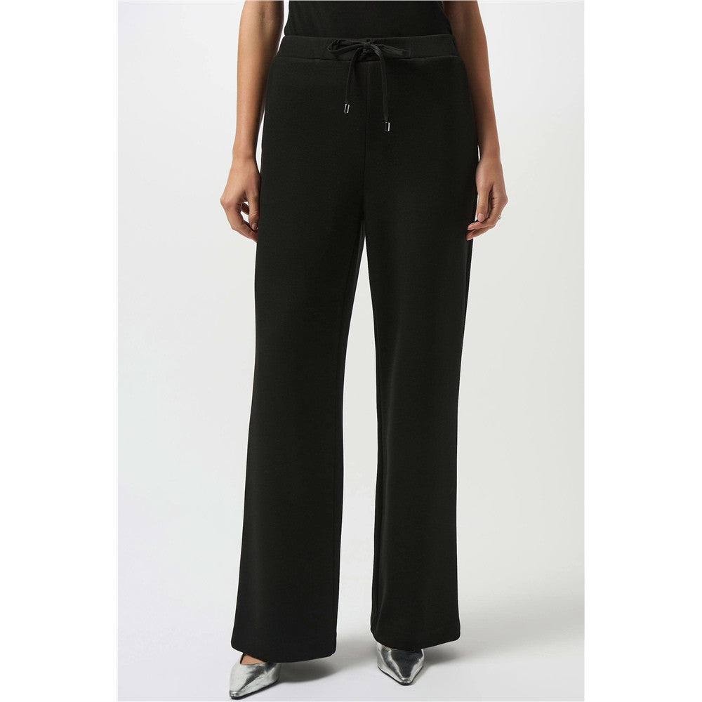 Pantalon à enfiler à jambe large en jersey - Taille : 4 - Couleur : Noir