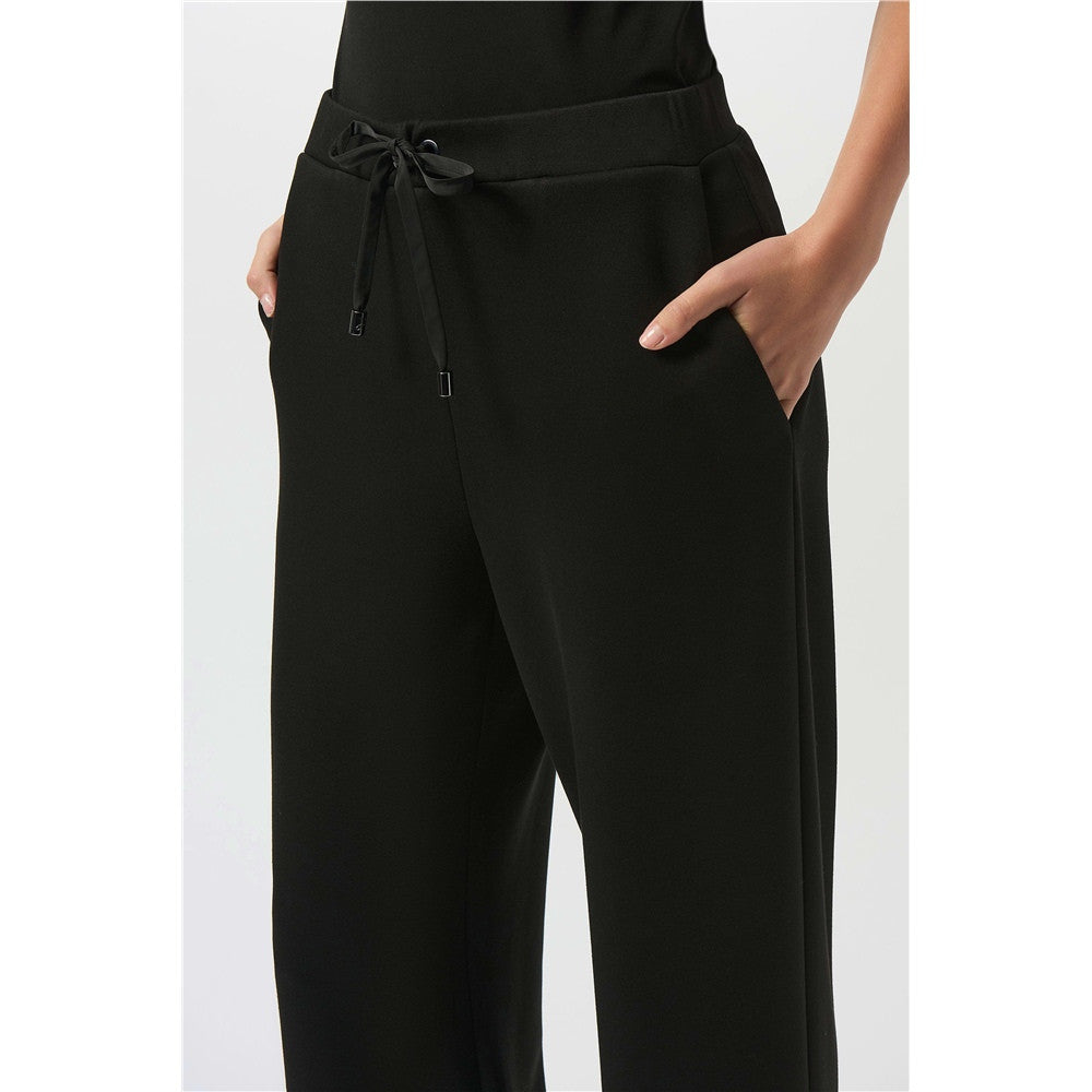 Pantalon à enfiler à jambe large en jersey