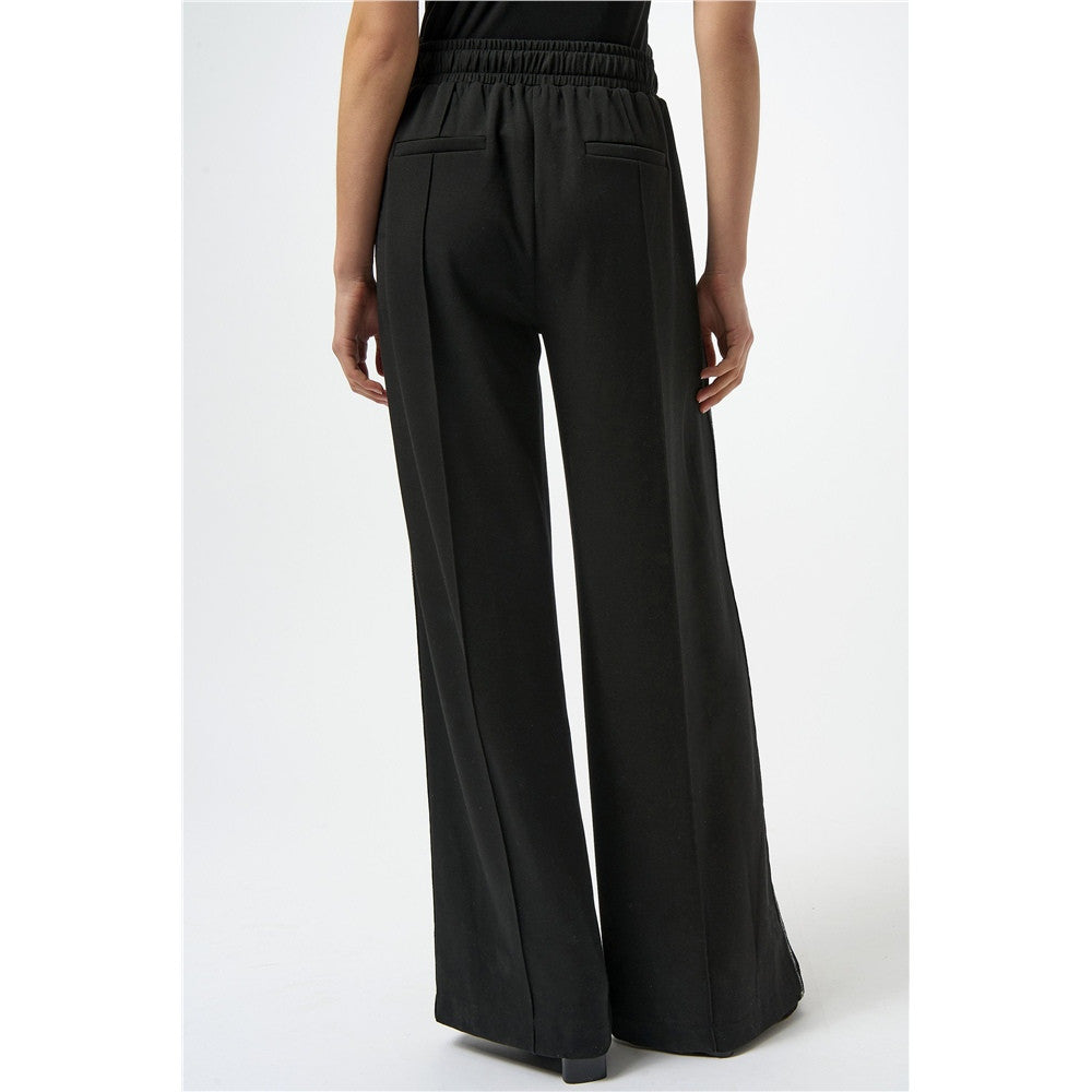 Pantalon à enfiler à jambe large en jersey de scuba