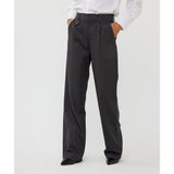 Pantalon à fines rayures - Taille : 14 - Couleur : Gris foncé