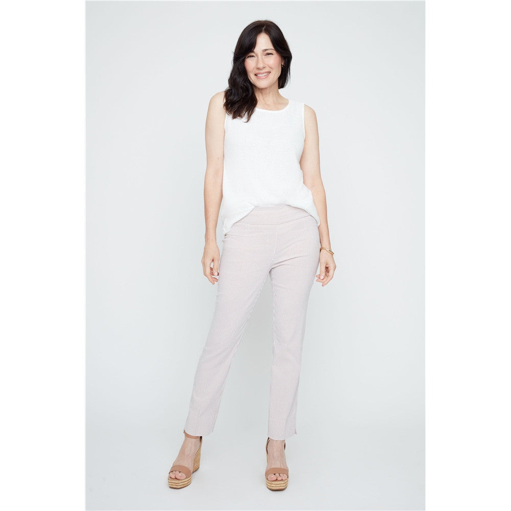 Pantalon à fines rayures verticales