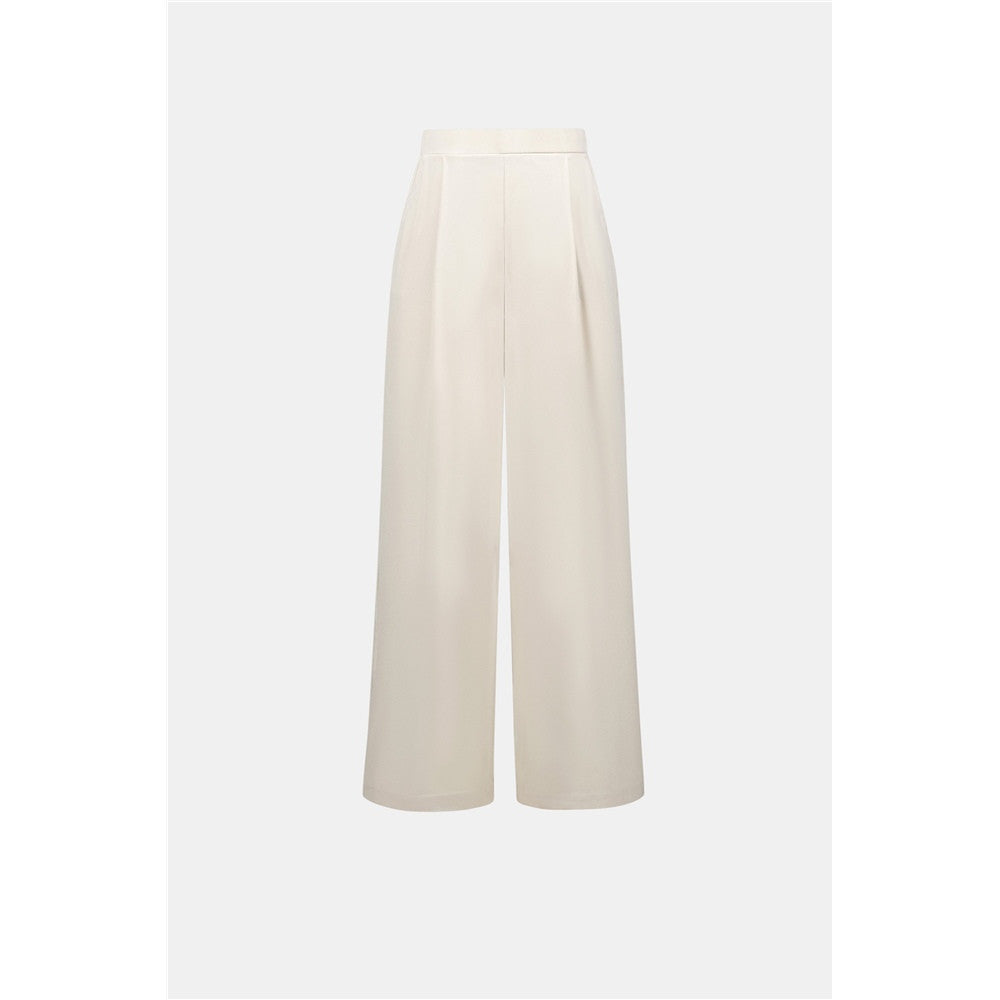 Pantalon à jambe large tissé extensible