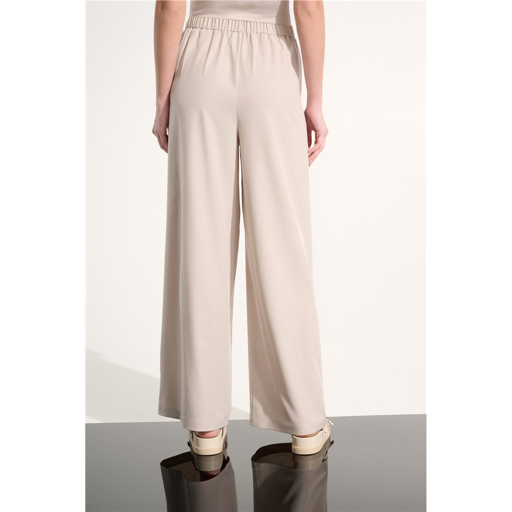 Pantalon à jambe large tissé extensible