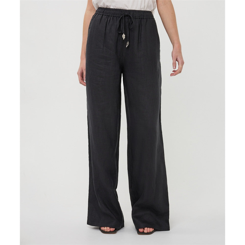 Pantalon à taille élastique et cordon ajustable - Taille : MEDIUM - Couleur : Noir