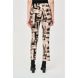 Pantalon ajusté & imprimé abstrait