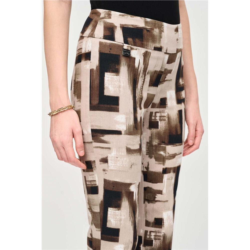 Pantalon ajusté & imprimé abstrait