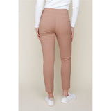 Pantalon aux chevilles tissu texturé