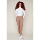 Pantalon aux chevilles tissu texturé