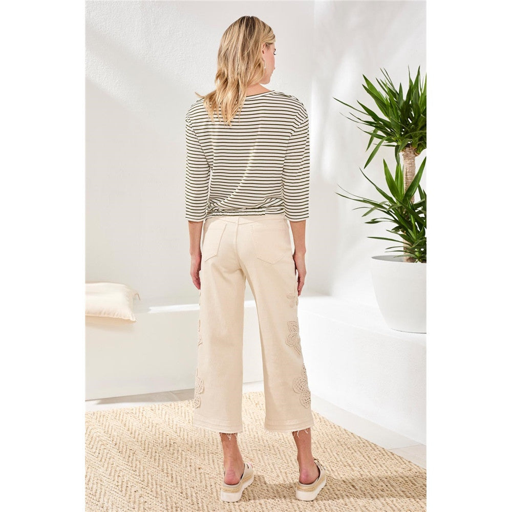Pantalon avec broderie