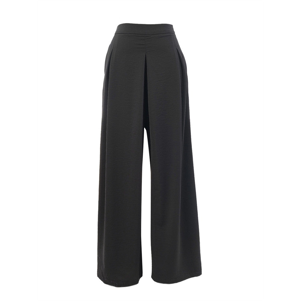 Pantalon avec plis devant - Taille : MEDIUM - Couleur : Noir