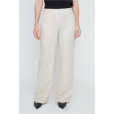 Pantalon avec rayures verticales - Taille : 8 - Couleur : Naturel
