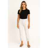 Pantalon blanc coupe droite - Taille : 4 - Couleur : Blanc