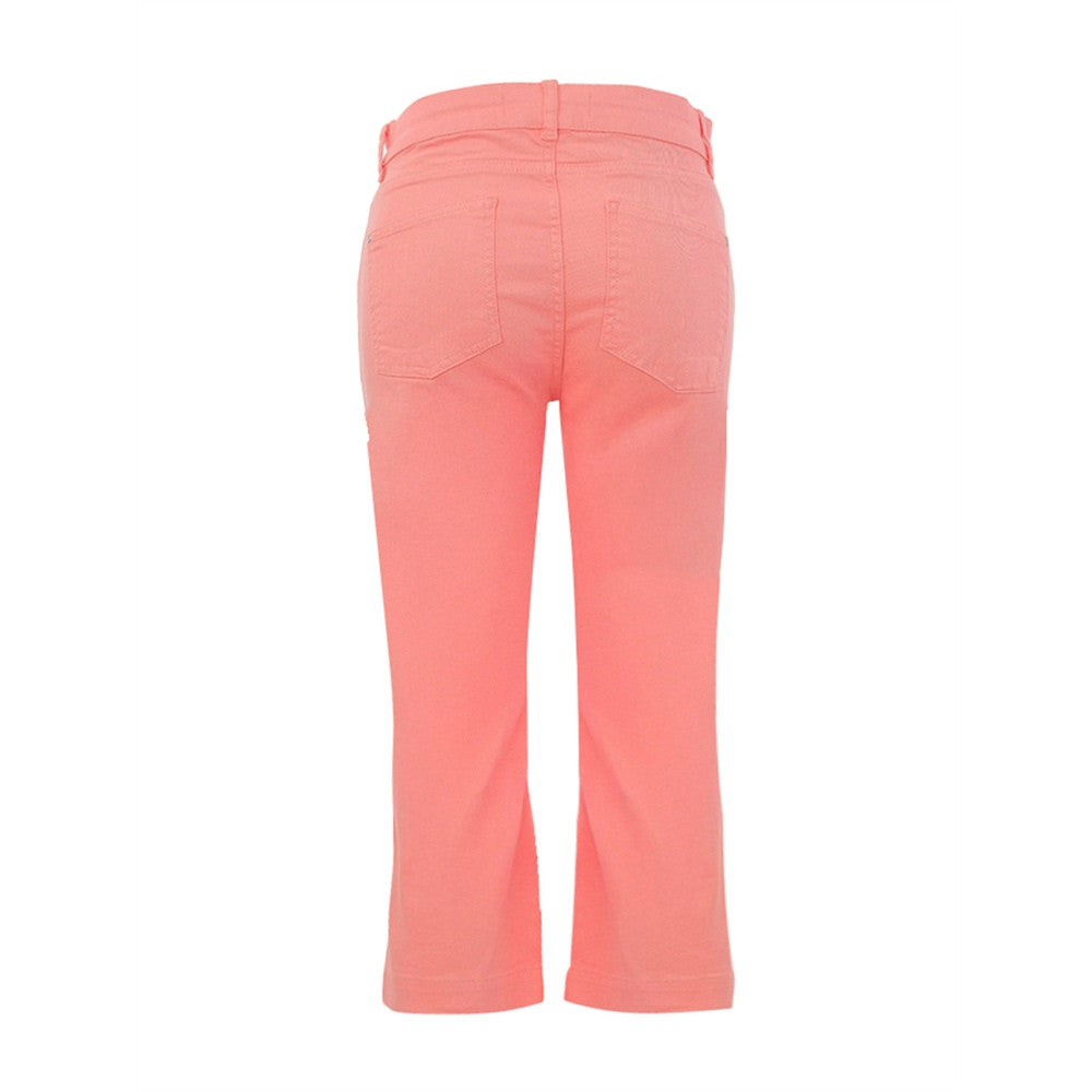 Pantalon capri avec fermoir et bouton
