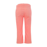 Pantalon capri avec fermoir et bouton