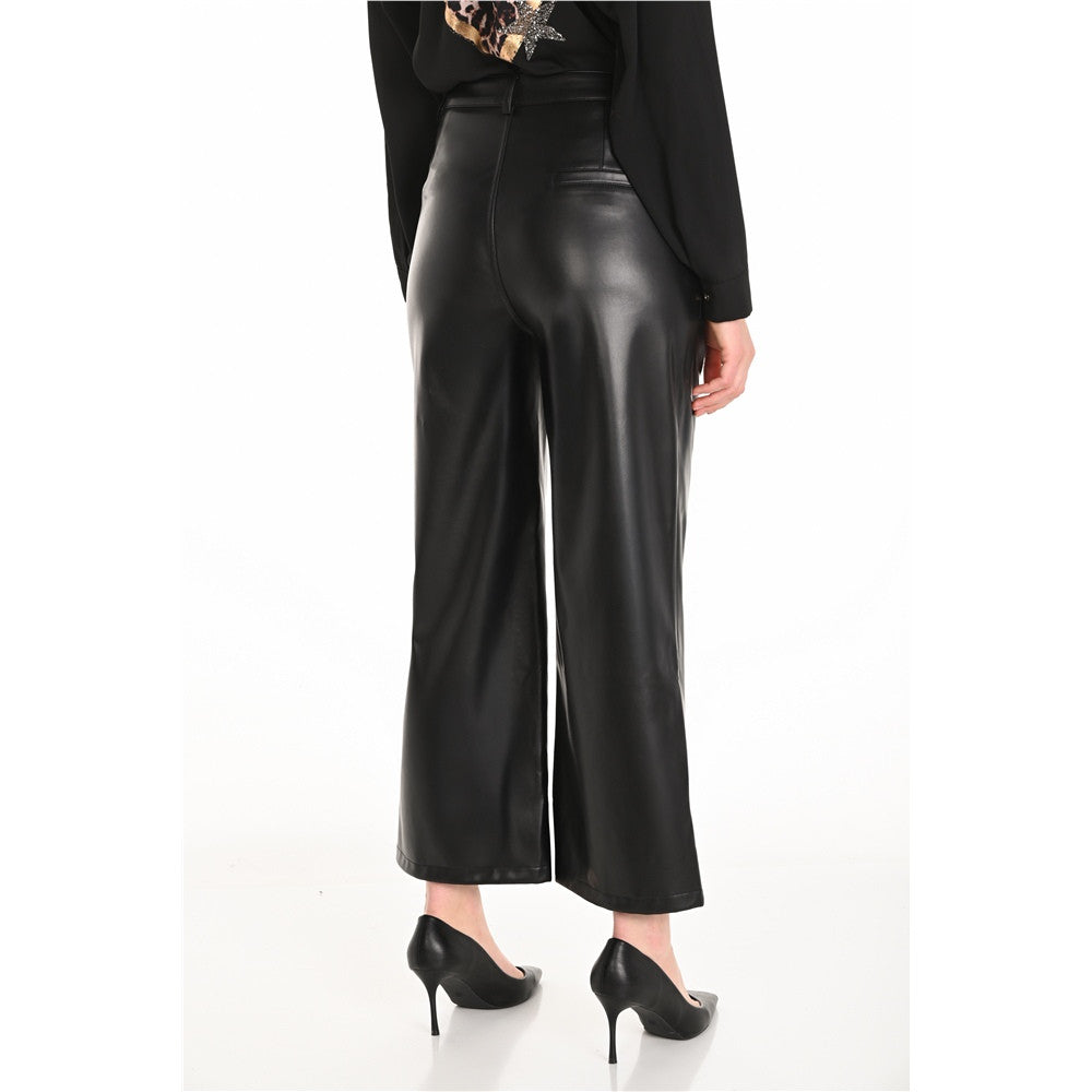 Pantalon cheville en cuir vegan