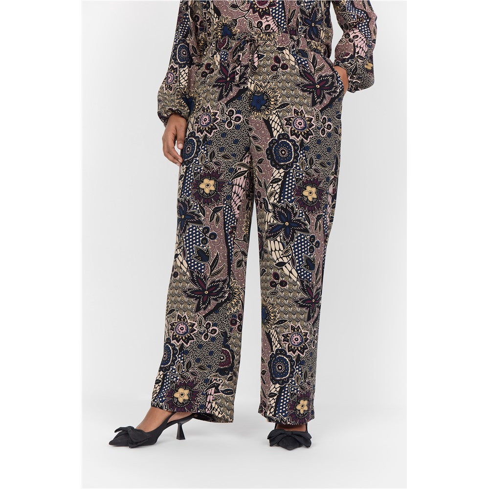 Pantalon confortable imprimé - Taille : 2X - Couleur : Bordeaux/Multi