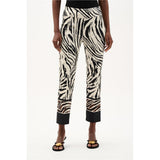Pantalon coupe droite à enfiler à imprimé - Taille : 4 - Couleur : Beige/Multi