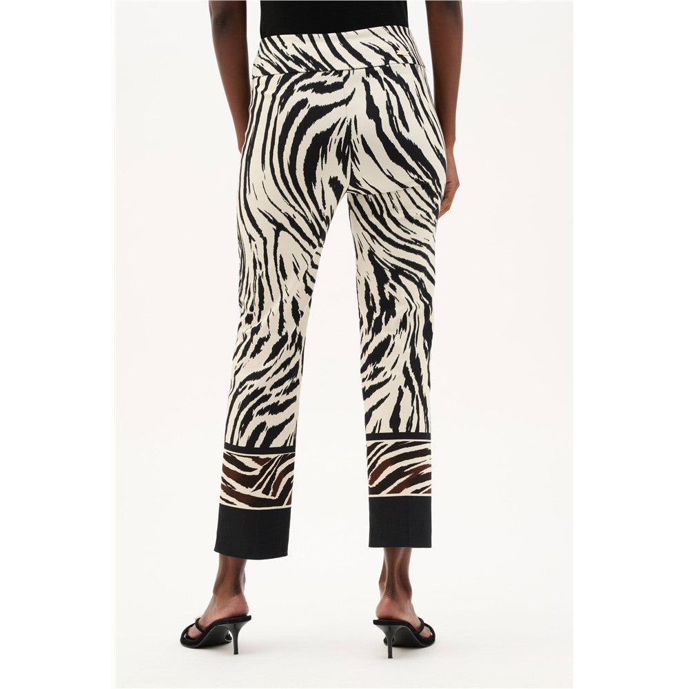 Pantalon coupe droite à enfiler à imprimé