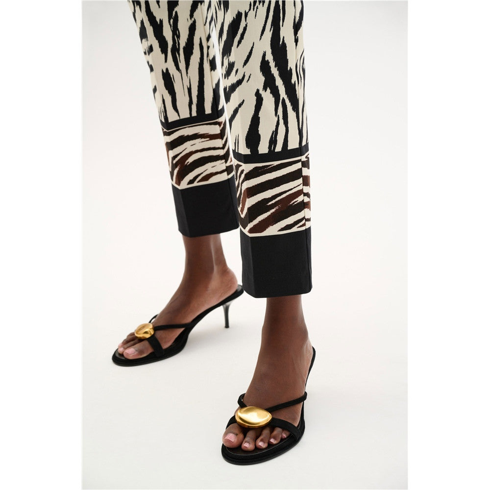 Pantalon coupe droite à enfiler à imprimé