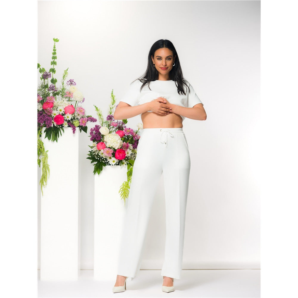 Pantalon coupe jambe - Taille : MEDIUM - Couleur : Blanc