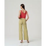 Pantalon coupe large et jambe droite