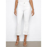 Pantalon court brodé