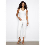 Pantalon court brodé