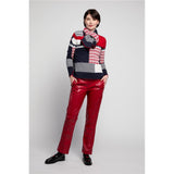 Pantalon cuir vegan extensible - Taille : XSMALL - Couleur : Rouge