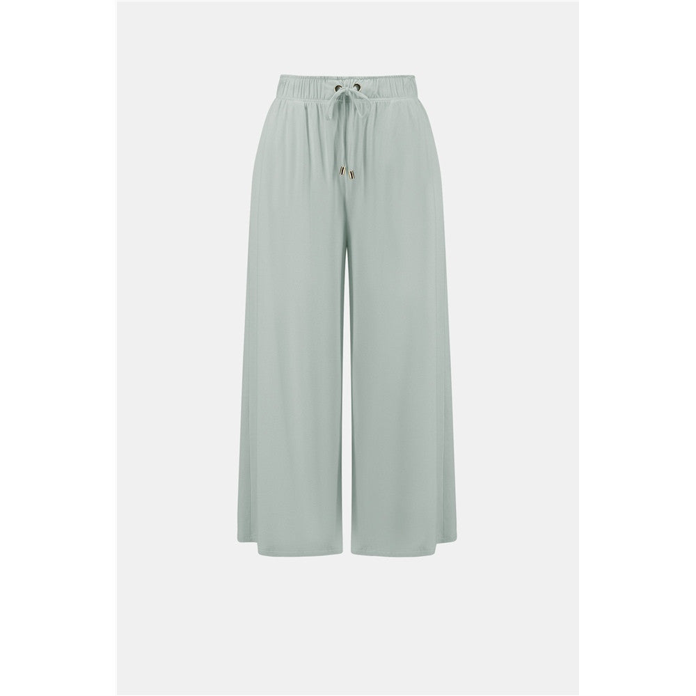 Pantalon-culotte à enfiler en jersey avec ceinture à nouer