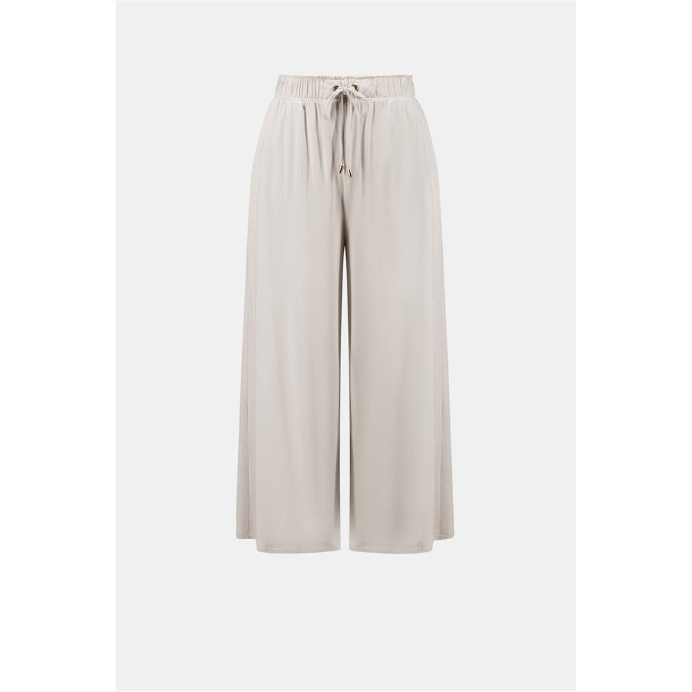 Pantalon-culotte à enfiler en jersey avec ceinture à nouer