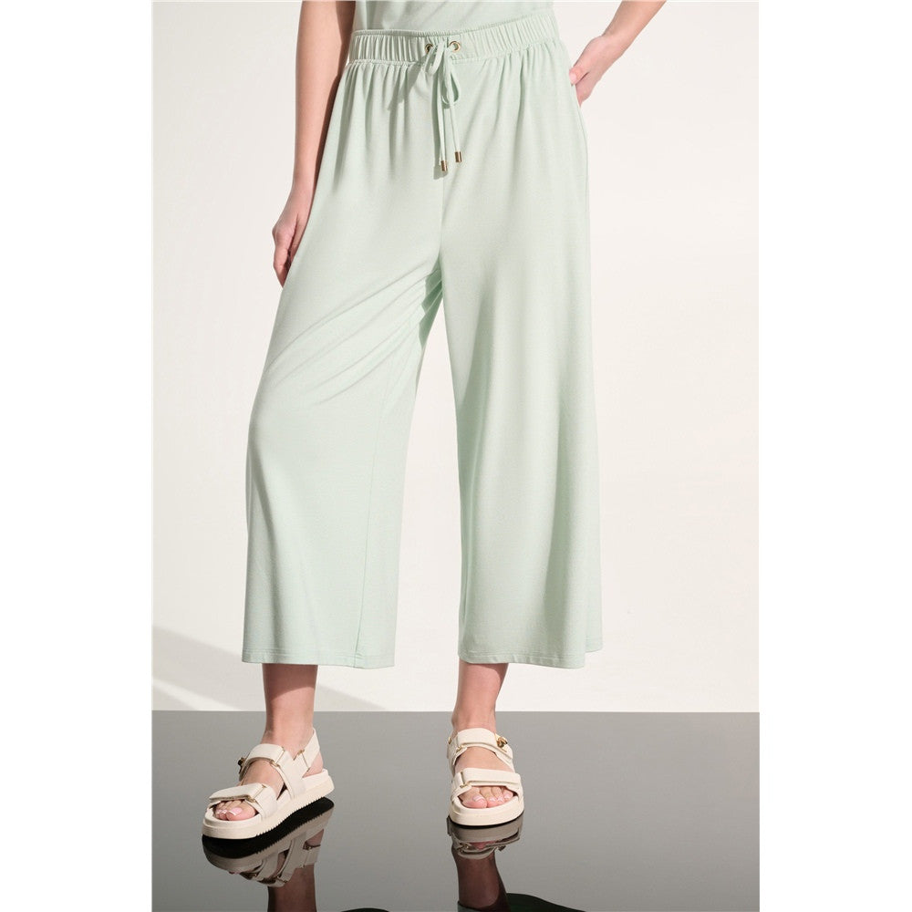 Pantalon-culotte à enfiler en jersey avec ceinture à nouer - Taille : XSMALL - Couleur : Pistache
