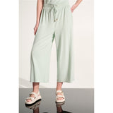 Pantalon-culotte à enfiler en jersey avec ceinture à nouer - Taille : XSMALL - Couleur : Pistache