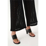 Pantalon-culotte en tricot jacquard de viscose à chevrons
