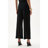 Pantalon-culotte en tricot jacquard de viscose à chevrons