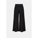 Pantalon-culotte en tricot jacquard de viscose à chevrons