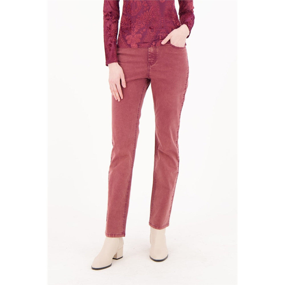 Pantalon droit en denim - Taille : 8 - Couleur : Rose