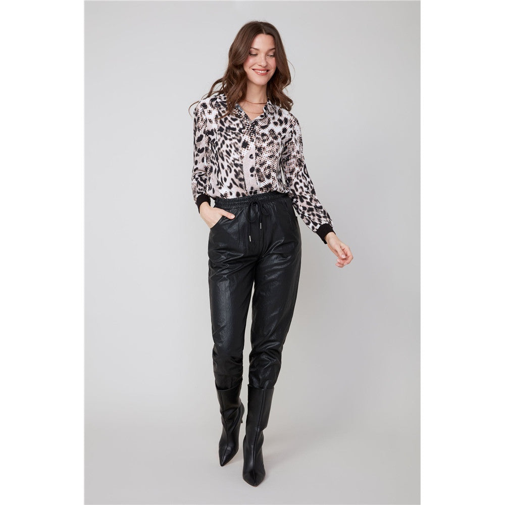 Pantalon en cuir vegan