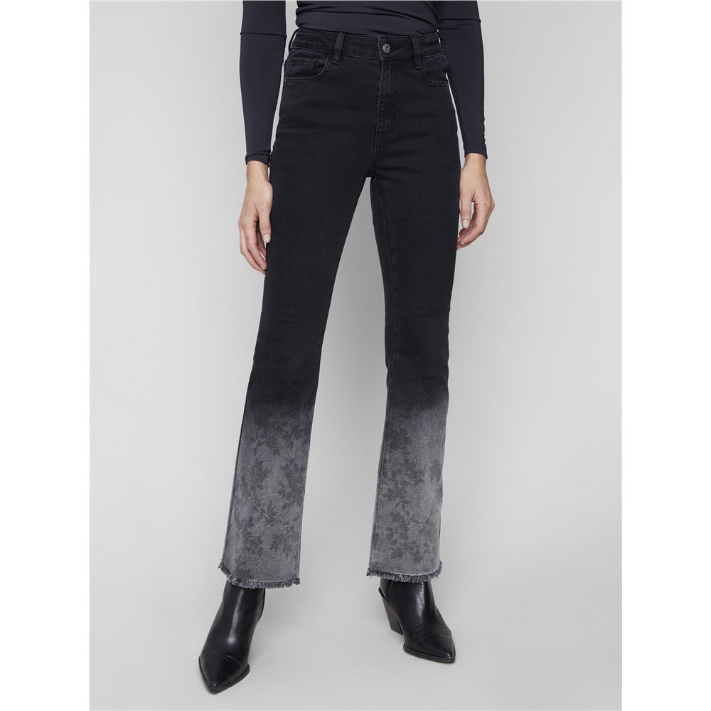 Pantalon en denim effet floral - Taille : 6 - Couleur : Charcoal