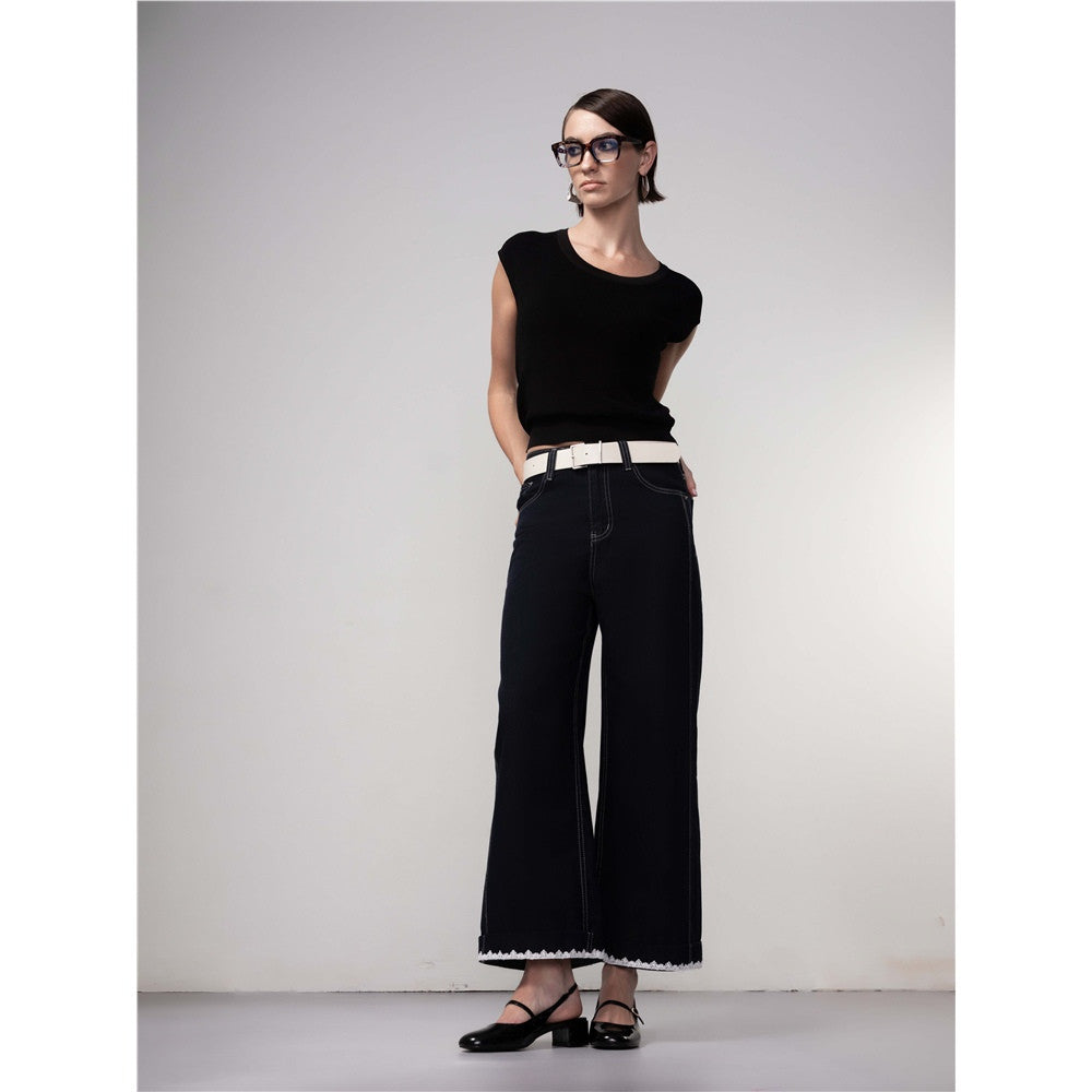 Pantalon en denim foncé - Taille : XSMALL - Couleur : Denim bleu foncé