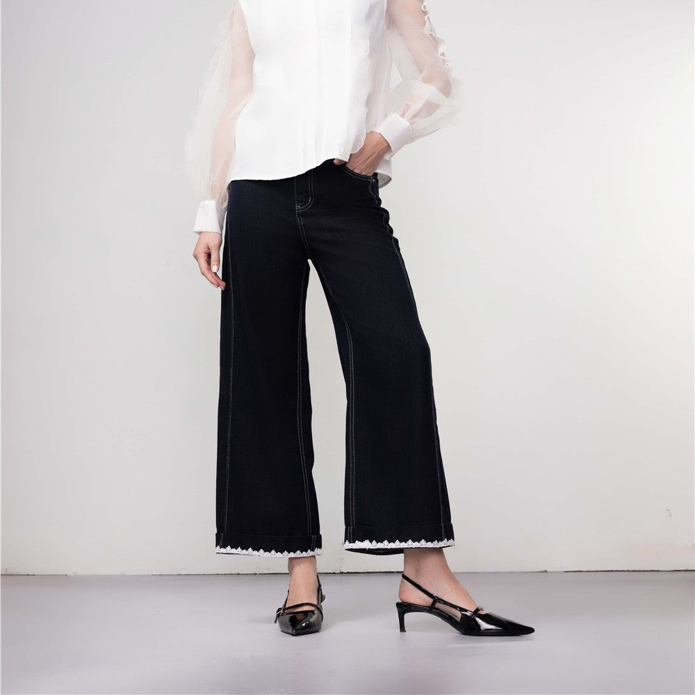 Pantalon en denim foncé
