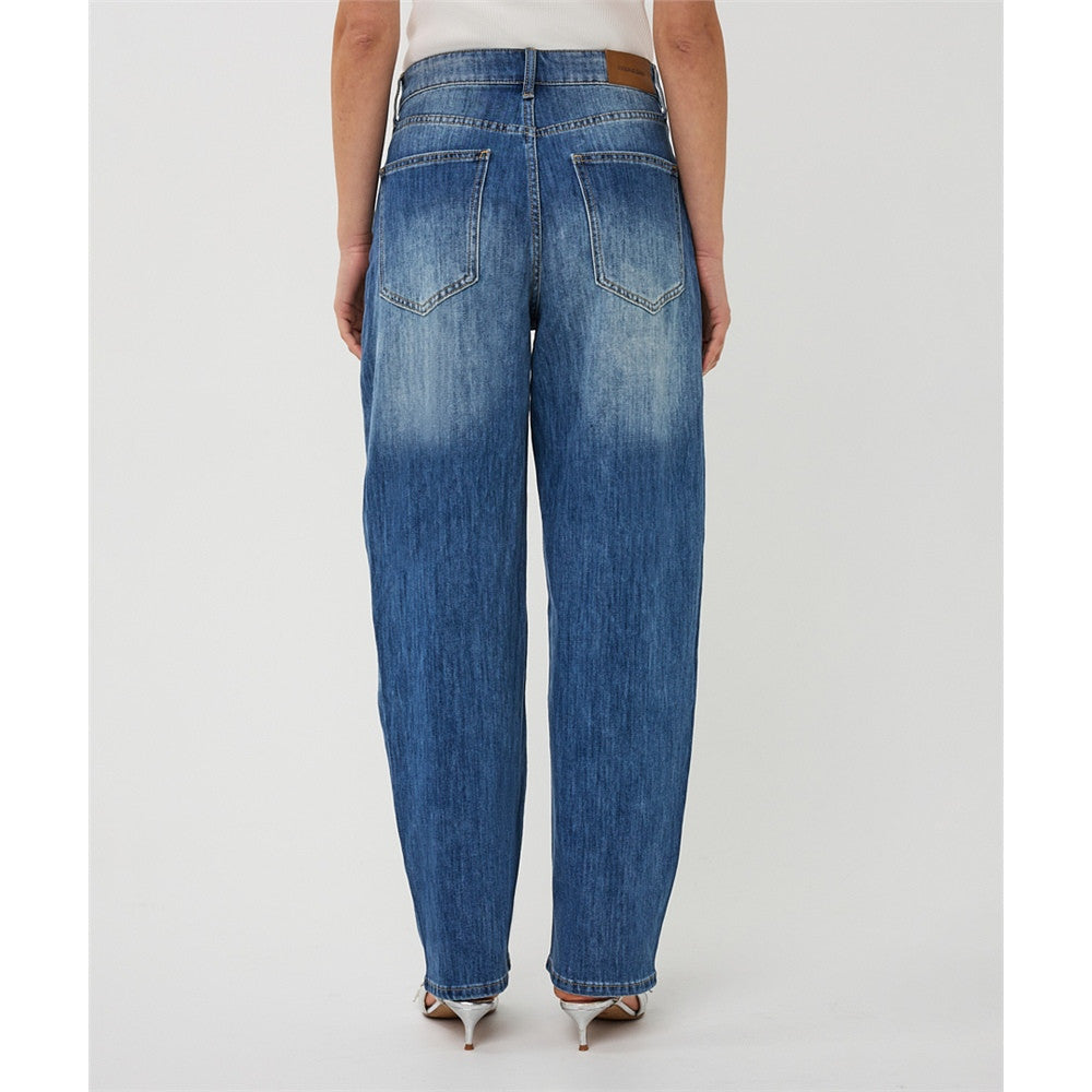 Pantalon en jean à fermoir et bouton