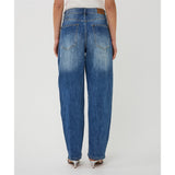 Pantalon en jean à fermoir et bouton
