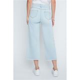 Pantalon en jean à fleurs brodées