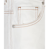 Pantalon en jean à surpiqûres contrastantes